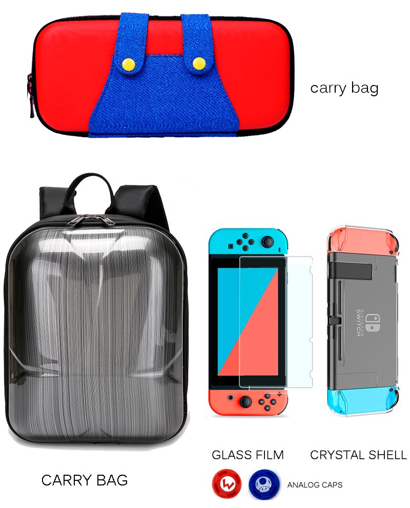 Mochila de almacenamiento con de concha para Nintendo Switch, bolso de hombro con carcasa de consola Nitendos Estuche de transporte, accesorios para Nintendo Switch: packF