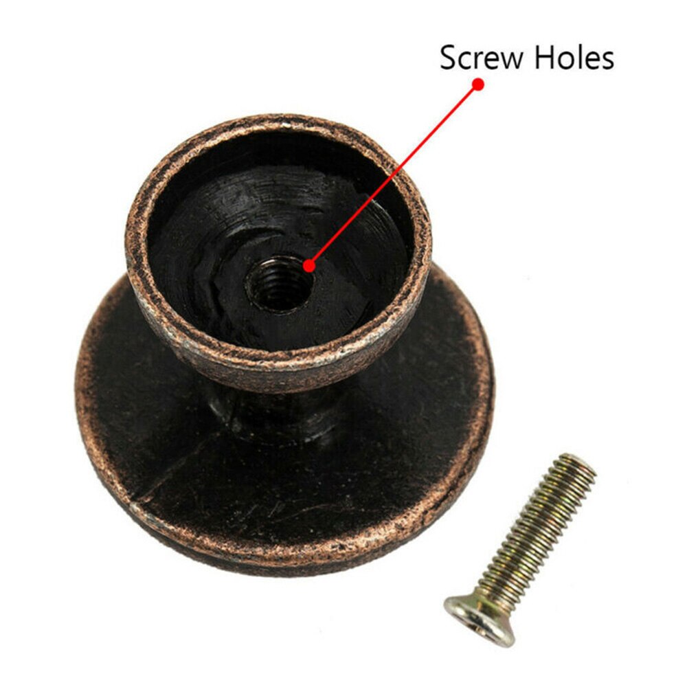 10Pcs Brushed Copper Door Knobs Kitchen Cabinet Drawer Door Furniture Handles Brand And