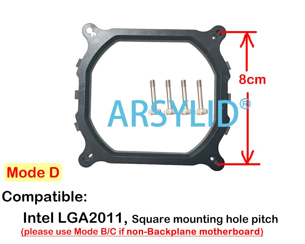 ARSYLID sokcet775 sokcet115x (1151 1150 1155 1156) mounting bracket and Backplane Screw fixed: mode D