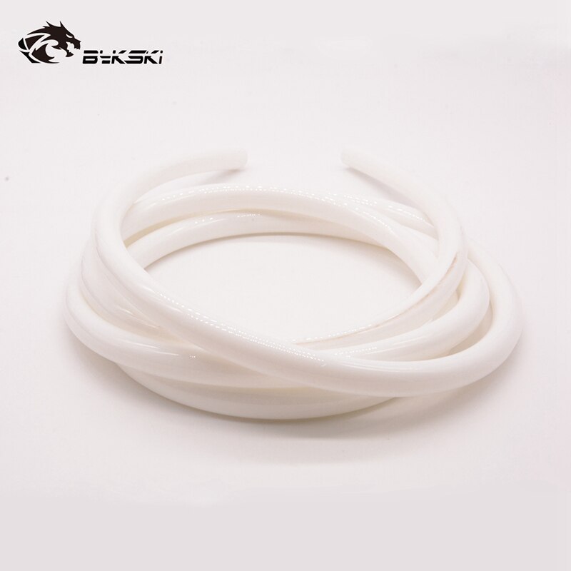Bykski-Tubo de Flessibile de 9,5mm de diámetro interior + 12,7mm de diámetro exterior, tubo de silicona PU, tubos de manguera de agua transparente, 1 metro/Uds.: White