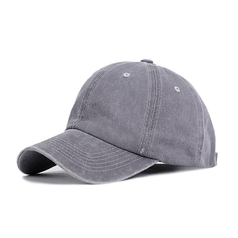 Baseball Cap Ponytail Hat Headwear Outdoor Sports Wear With Adjustable Back Closure Solid Color Washed Cotton mk: QJ2086H