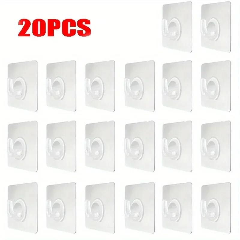 30 Uds gancho adhesivo para colgar ganchos adhesivos fuertes colgador de almacenamiento de llaves para cocina baño puerta pared ganchos de pared multifunción: Amarillo claro