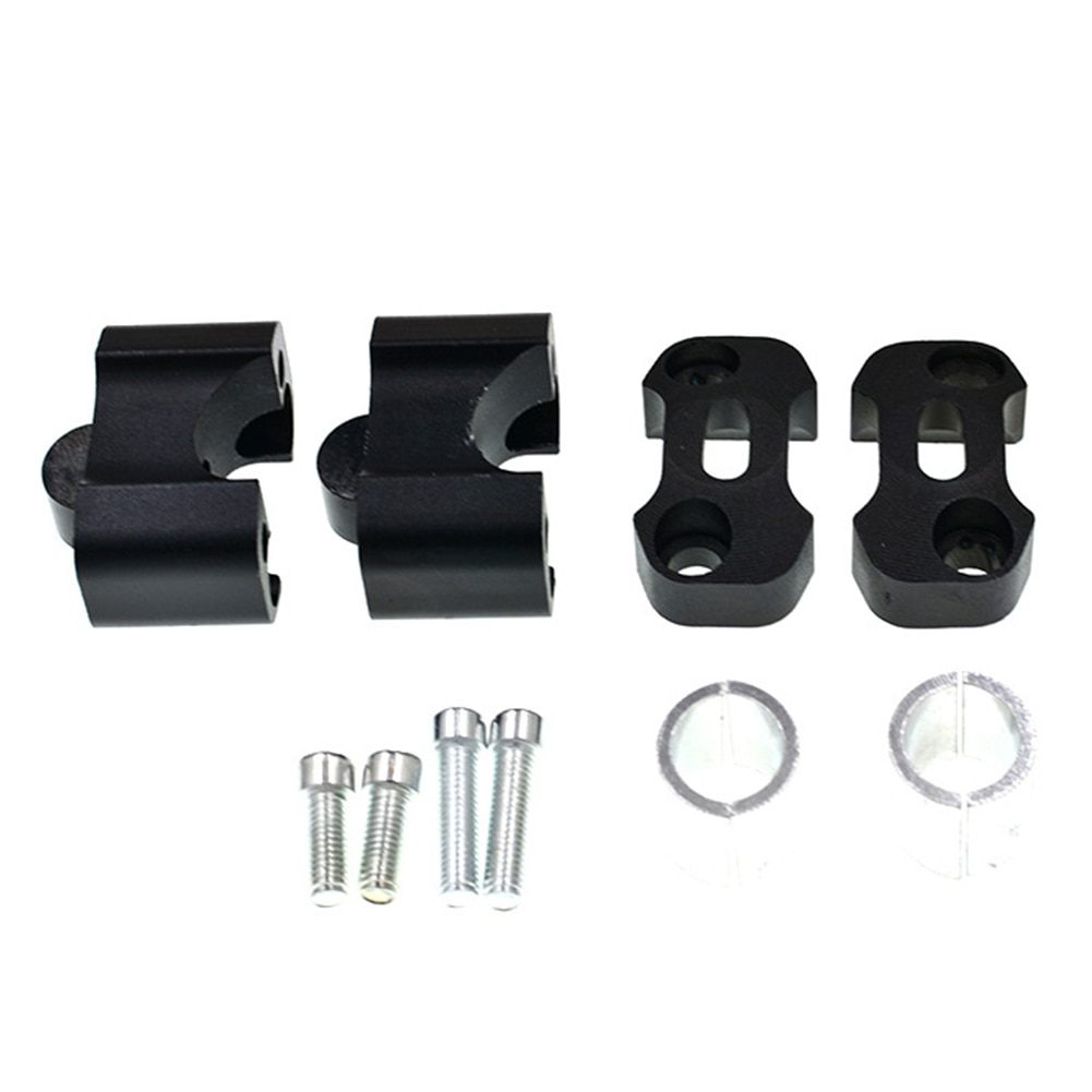 CNC Alloy Motorcycle Handlebar Clamp Conversion Kit – 22.2mm To 28.6mm Fat Bar Risers