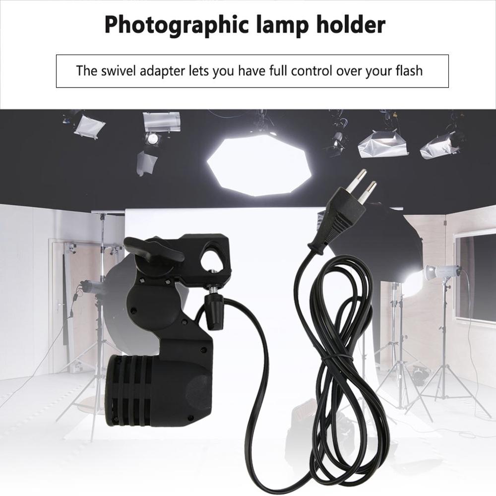 Lamp Holder E27 Socket Flash Umbrella Bracket Photo Lighting Bulb Holder For Photography Studio Accessories EU