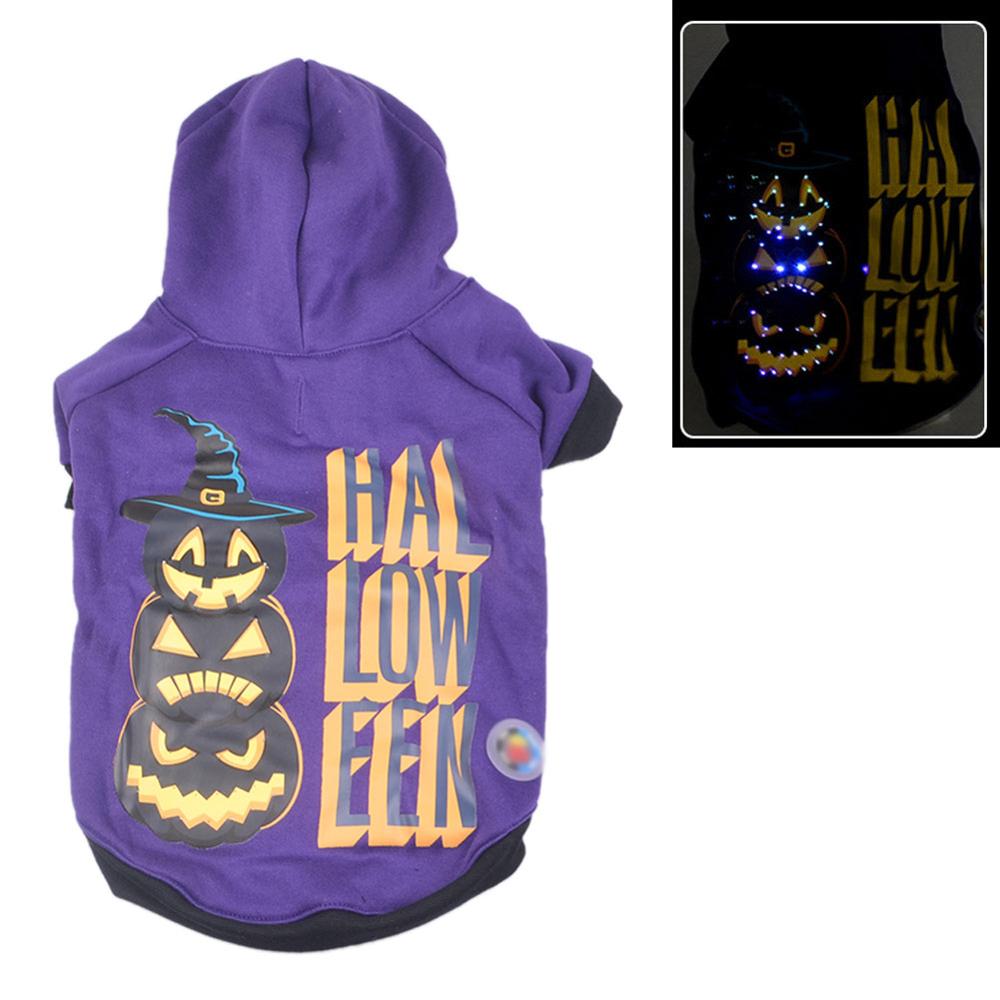 LED Leucht Haustier Hund Kostüm Universal- Mit Kapuze Kleidung Halloween Kostüm Welpen Hund Kleidung Doppel Elastische Alle Saison XL: Ursprünglich Titel