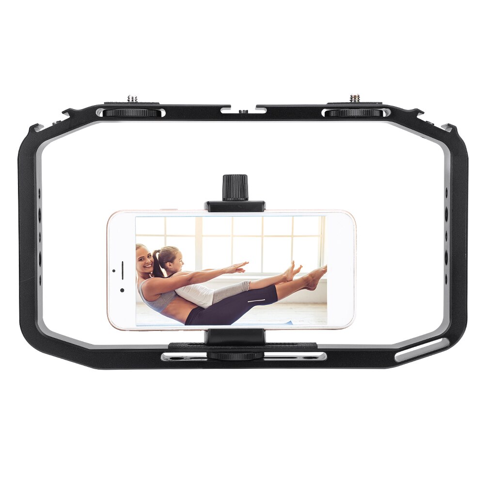 Ulanzi M-RIG Telefoon Stabilisator Metalen Handheld Vlog Stabilisator Verticale Schieten Rig Met Triple Koud Shoe Mount Filmmaken Case