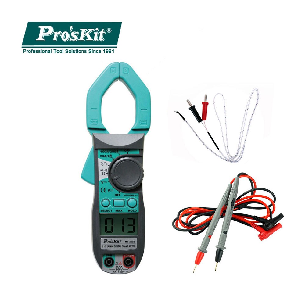 Intelligent Digital Clamp Meter Electrician Multimeter DC Current Resistance Measuring Multi Tester MT-3102