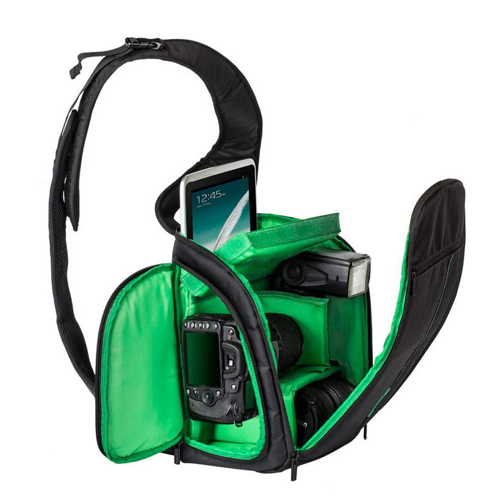 Black Photography DSLR Camera Backpack Waterproof SLR Camera Sling Shoulder Bag Outdoor Digital Camera Bag.: Green