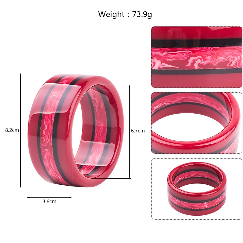GuanLong nouvelle résine artisanat bracelet Bracelets Puseiras pour dames haute rue spectacle bijoux