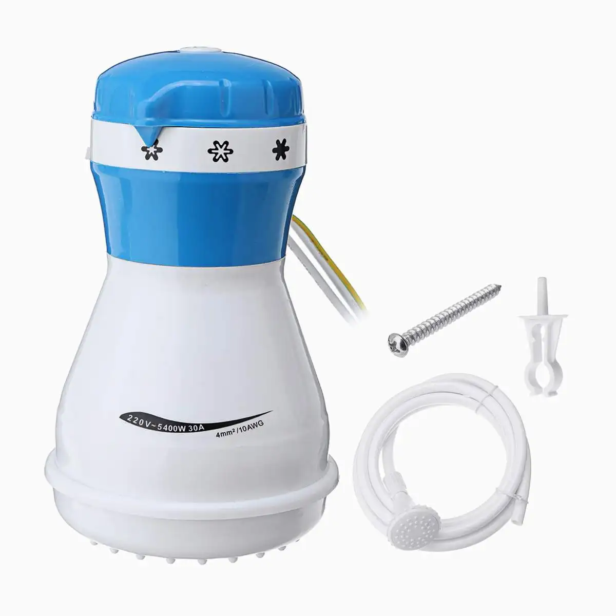 Chauffe-eau électrique instantané 5400W 110V/220V, avec pomme de douche, chauffe-eau Non impurant, pour le bain