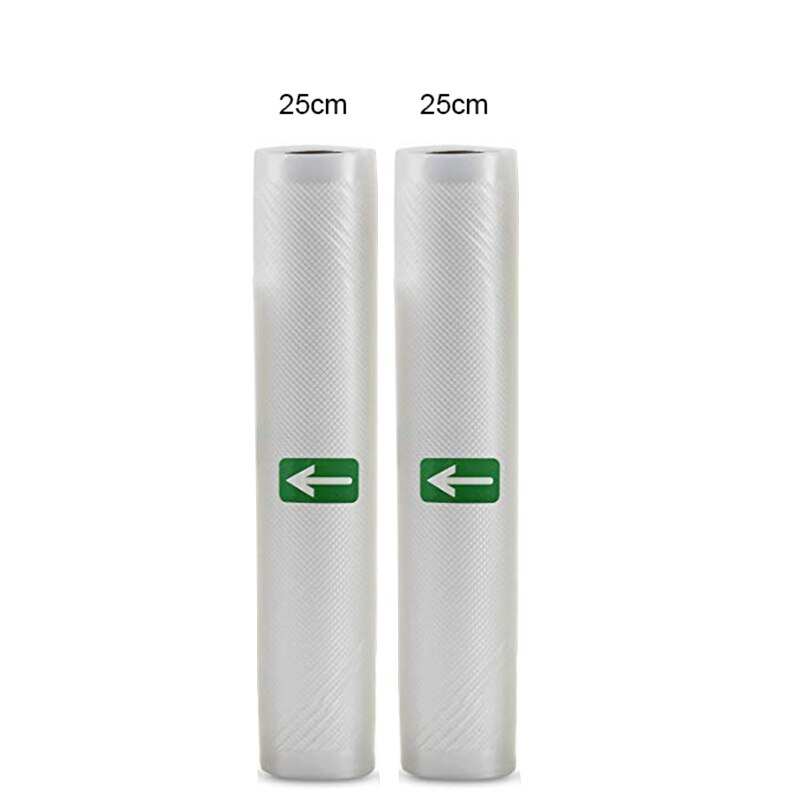 5 rolek/2 rolki Lot do kuchni do jedzenia worek próżniowy torby do przechowywania uszczelniacz próżniowy żywności zachować 12 + 15 + 20 + 25 + 28cm * 500cm: 25cm 2pcs