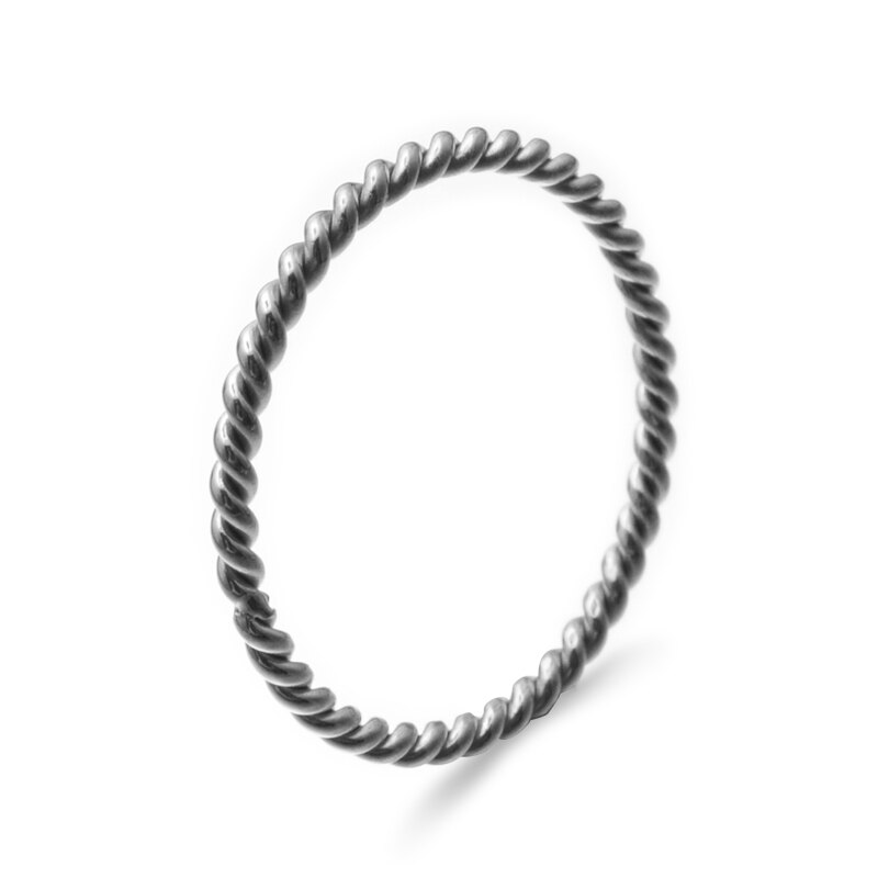 Vrouwelijke Mode Kleine Ring Zilver Rose Goud Kleur Twisted Rvs Ring voor Vrouwen Wedding Party Ring: 6 / Silver