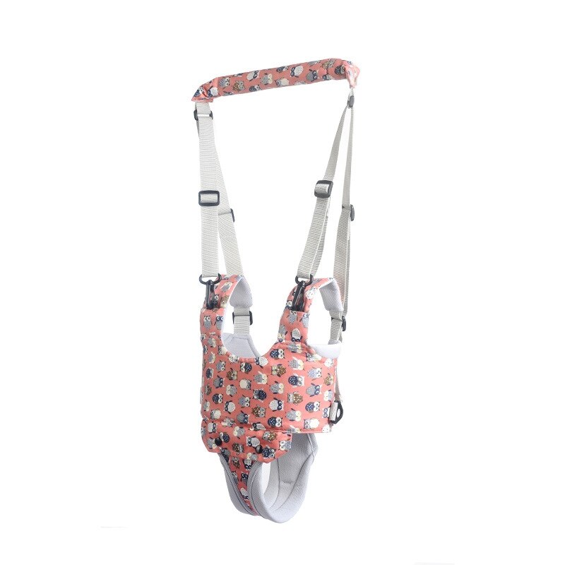 Loopstoeltje Riem Peuter Harness Assistant Rugzak Zuigeling Leren Wandelen Sling Riem Anti-Val Anti-Verloren Voor 8-24Months: Light Orange