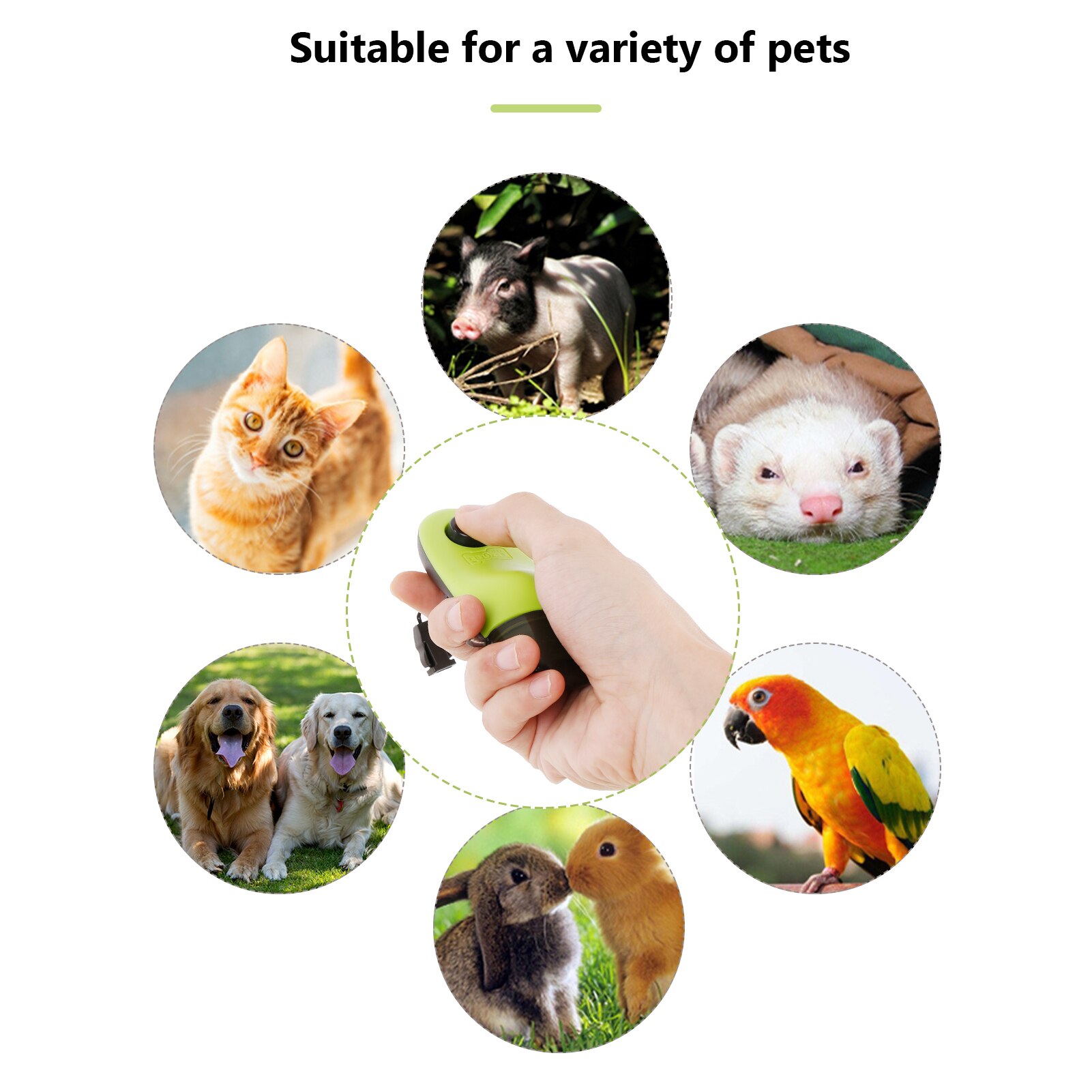 2 In 1 Dog Training Clicker Fluitje Pet Klik Apparaat Huisdier Training Tools Met Lanyard Gedrag Training Voor Honden Katten