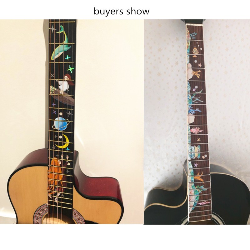 Guitar Fretboard Decals Inlay Sticker Guitar Neck Headstock Guitarra Bass Ukulele Thin Sticker Guitarra Accessories