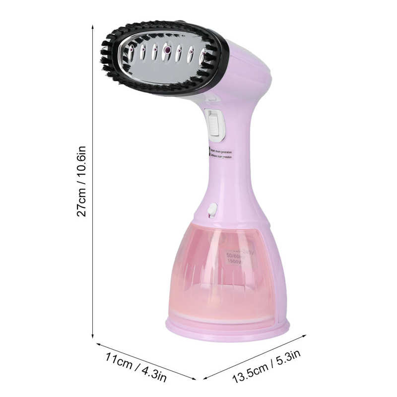 Ironing Machine 1500W Garment 280ml Hand-Held Iron Steam Machine Pink EU 220-240V Steam Wrinkle Remover