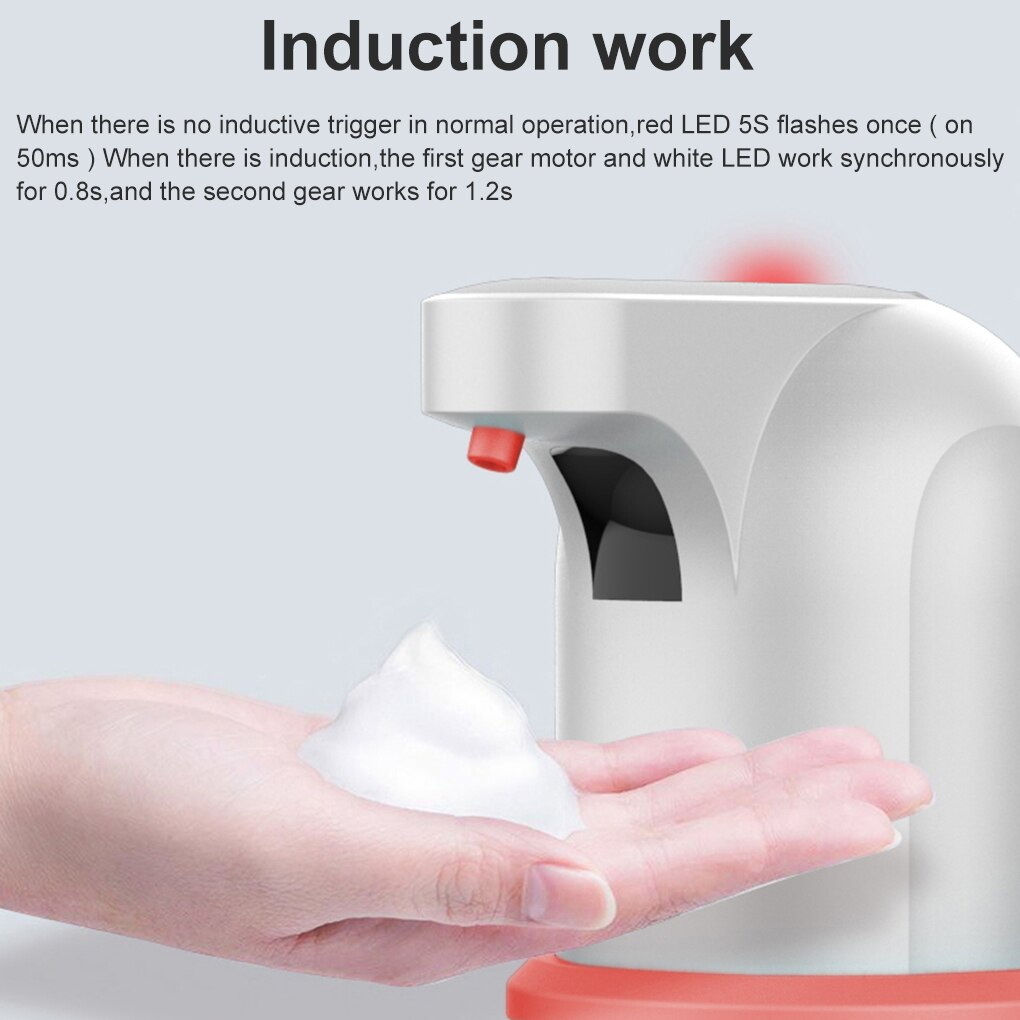 275ml Automatic Foaming Dispenser Wall Mounted Touchless USB Foam Container Kitchen Toilet Intelligent Sensor Soap Dispenser