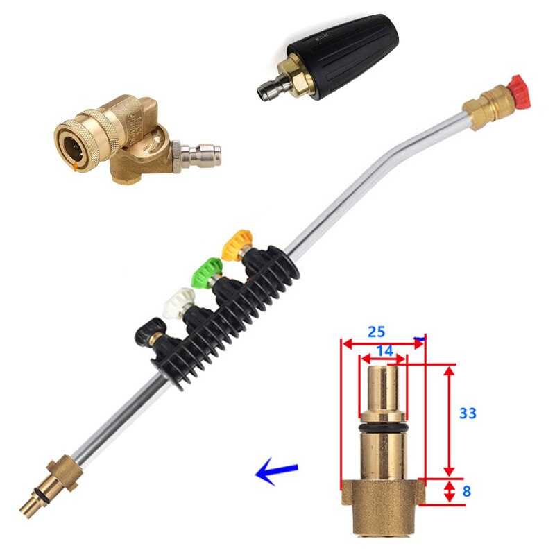 High Pressure Washer Foam Generator Soap gun Snow foam lance Car Foam Wash Water Clean Foam Sprayer for Huter Pressure Washer: Green