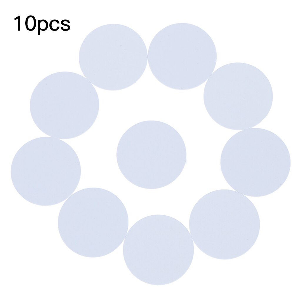 Puces NFC de forme ronde pour téléphone Portable, 13.56Mhz, étiquettes NFC Ntag215, cartes blanches, 10 pièces