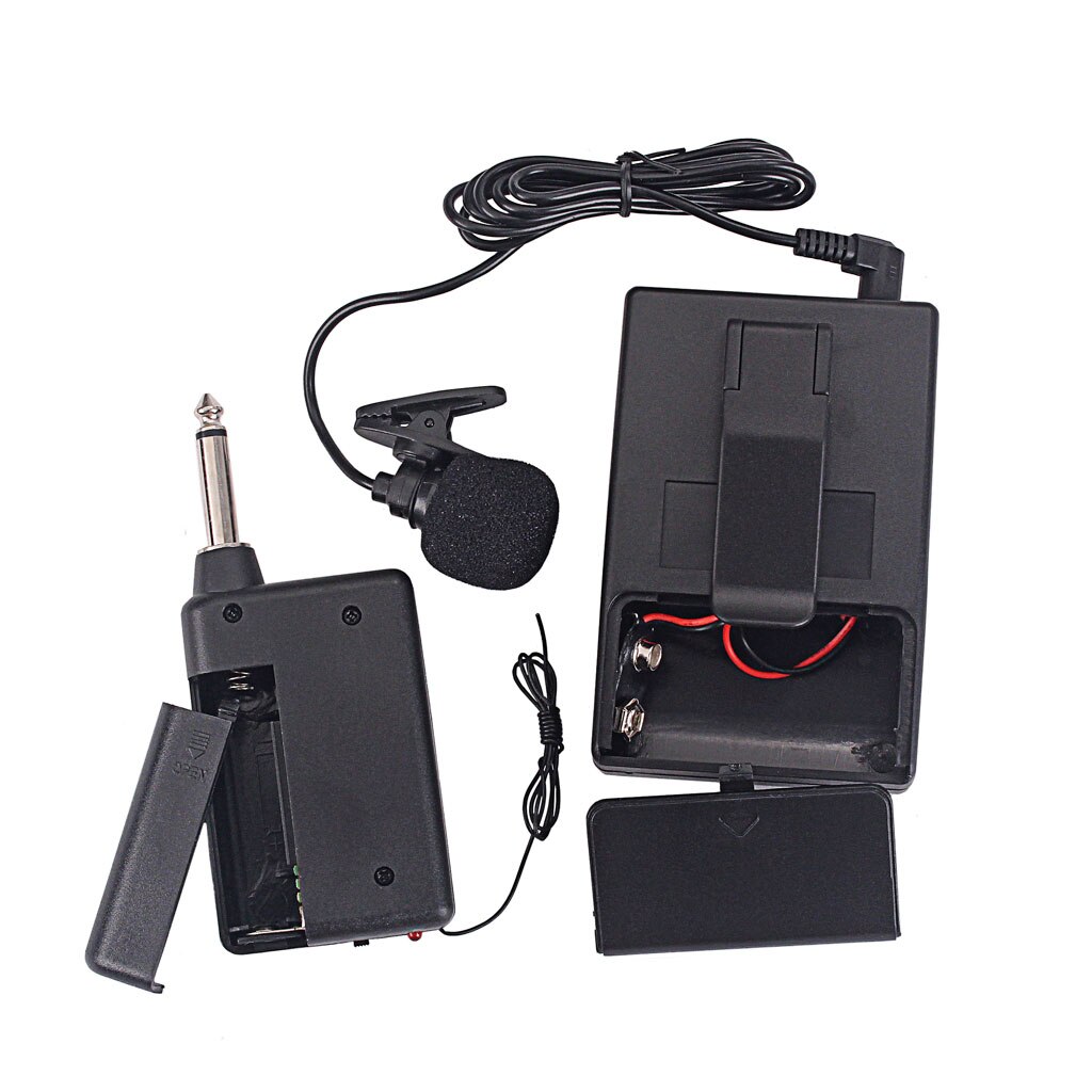 Wireless Receiver Lapel Collar Clip Mini Mic System Microphone