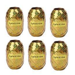 Ballon à feuille multicolore pour fête d'anniversaire mariage, banderole à Ballon multicolore 5mm x 10m 6 pièces: goldA