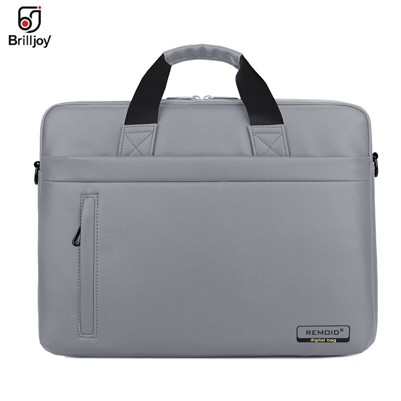 Kobieta mężczyzna torebka PU torba na laptopa 14 15 cali Notebook biznes podróż torba na laptopa torba na ramię torba na macbooka 13 15 HP: 14-14.6inch gray