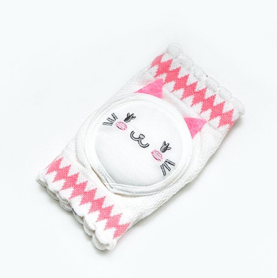 1 par sommar bebis knäskål barn knäskydd bebis flickor pojkar säkerhet krypande armbågskudde spädbarn småbarn bebis ben knästöd: Rosa katt