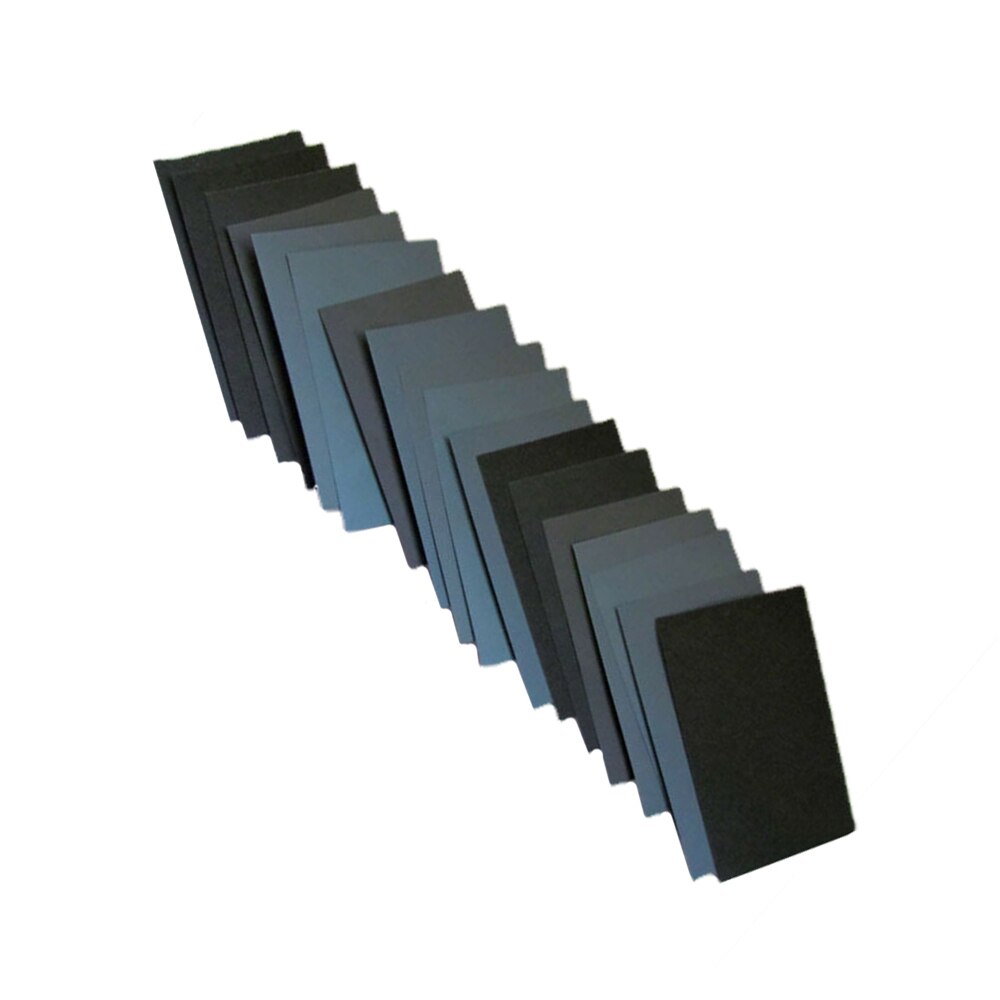 16 Uds papel de lija 400, 600, 800, 1000, 1200, 1500, 2000, 2500 grano de coche de Metal de cerámica de vidrio de pulido de suministros