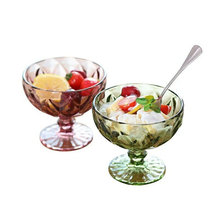 Ins Restaurant Cocktail Wine Glass Cup Goblet Ice Cream Yogurt Goblet Pudding Dessert Dish High Bowl Cake Snack Container