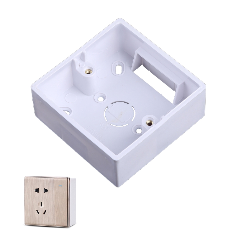 86X86 PVC Thickening Junction Box Wall Mount Cassette For Switch Socket Base Switch Bottom Box Electrical Box Accessories