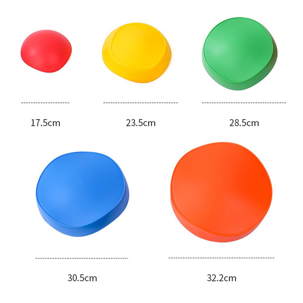 5Pcs Kids Balance Stepping Stones Jumping Sports Non-Slip Stackable Portable Wave Blocks For Exercise Balance Coordination