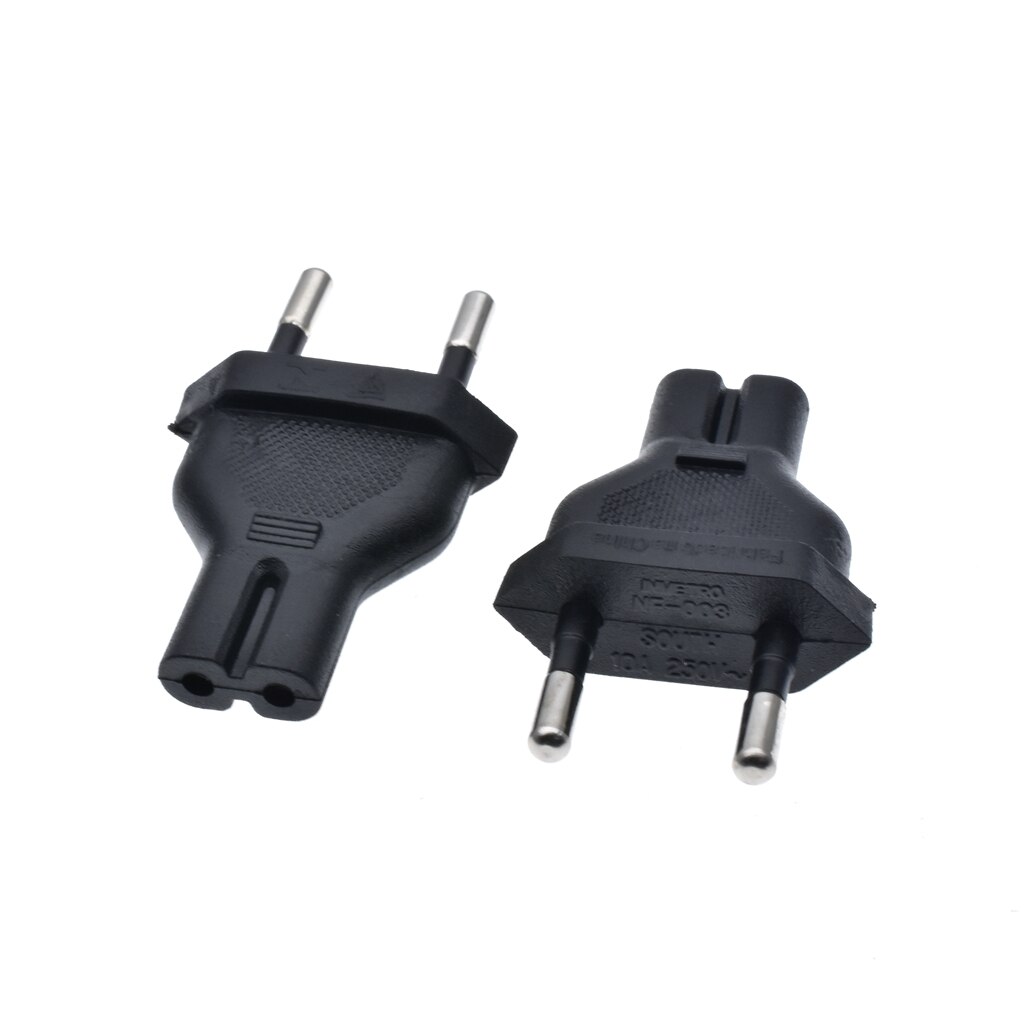 Prise de conversion ue vers IEC320 C7, adaptateur ca 2 broches vers IEC 320 C7