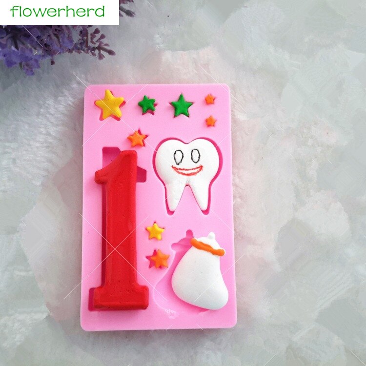 Baby 1 jaar oud Siliconen Fondant Zeep 3D Cakevorm... Grandado