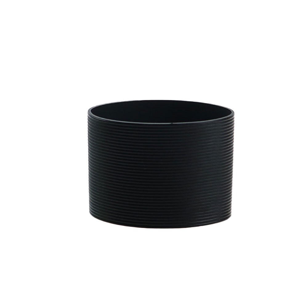 Silicone world 6.5CM tazza di vetro in Silicone tazza antiscivolo manica isolamento antiscivolo copertura protettiva striscia orizzontale copertura isolante: Black