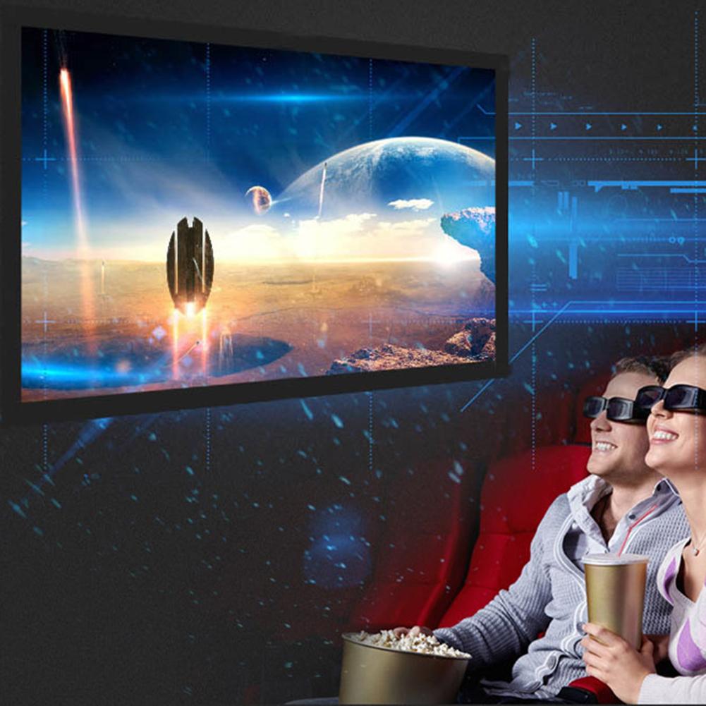 4/3 Fabric Fast Fold Table Hanging Projection Screen Curtain for HD 3D LED Home Theater Smart Movie Projection Screens Display