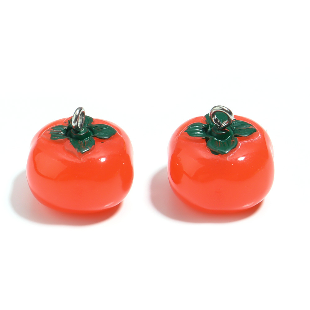 5 Stuks Kleurrijke Hars Fruit Charms Gesimuleerde Aardbei Apple Hanger Voor DIY Oorbel Armband Ketting Sieraden Maken Accessoires: Roze