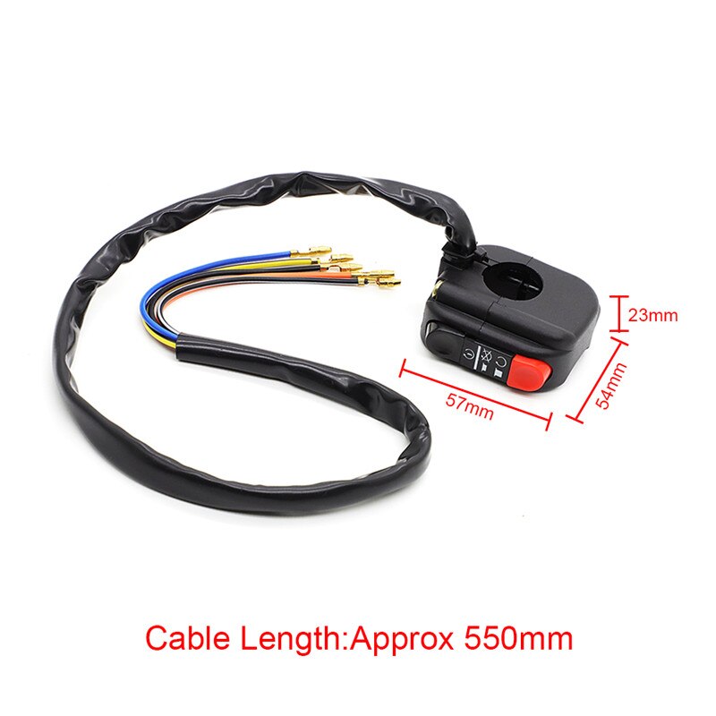 Motorcycle Start Stop Kill Switch + Starter Button Track Bike for 22mm Handlebar Switch ATV UTV Starter Kill Button Switch