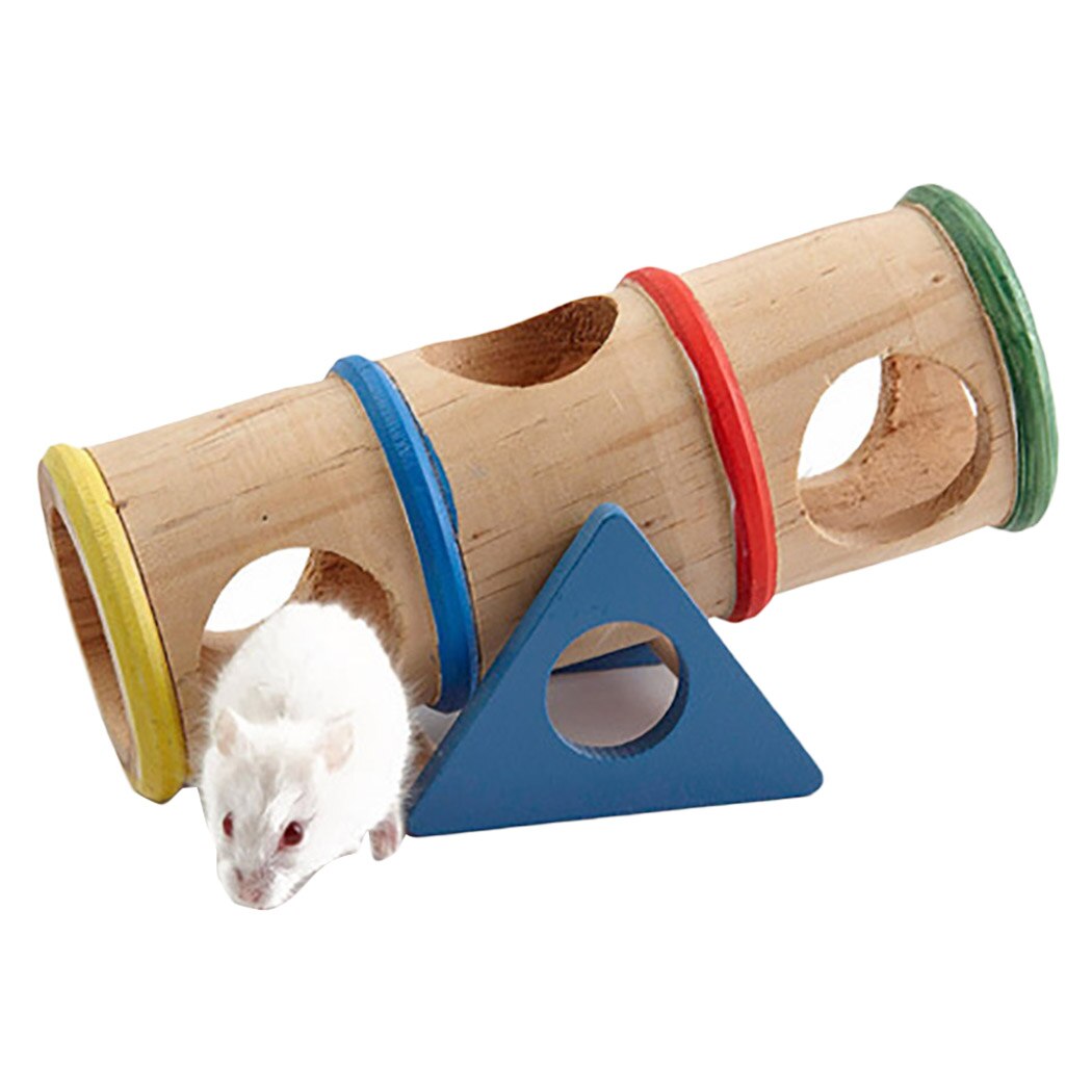 Hamster Seesaw Tube Pet Wooden Hamster Seesaw Toy Seesaw Tunnel Toys for Hamster Hedgehog Mouse Rat Guinea Pig: Default Title