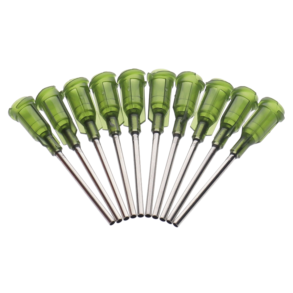 100pcs/lot 14G X 43mm Precision passivated S.S. Dispense Tip with PP Safetylok hub, glue dispenser needles