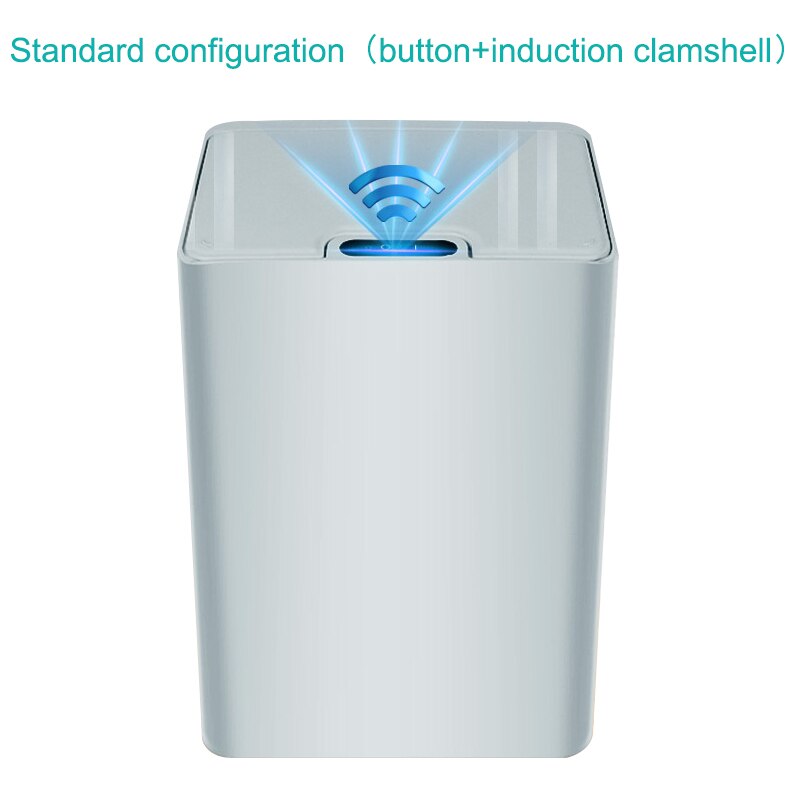 15L Smart Prullenbak, Automatische Elektrische Prullenbak Voor Keuken, Badkamer, Woonkamer, inductie Kick Usb Charger Prullenbak: 15L Gray