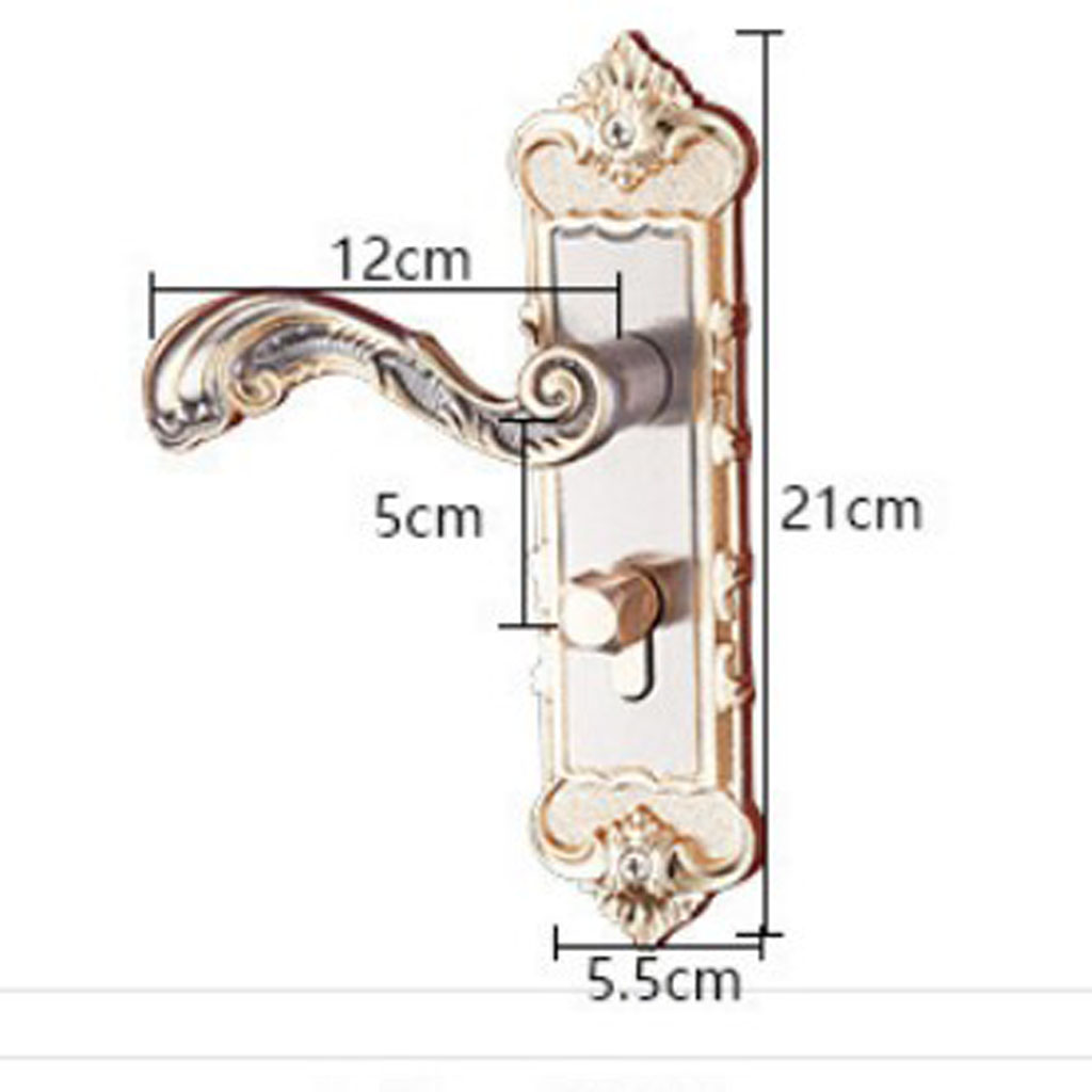 European Vintage Interior Entrance Lever Door Handle [With Three Keys] Lock Latch For Office Bedroom Front Door Hardware Tools