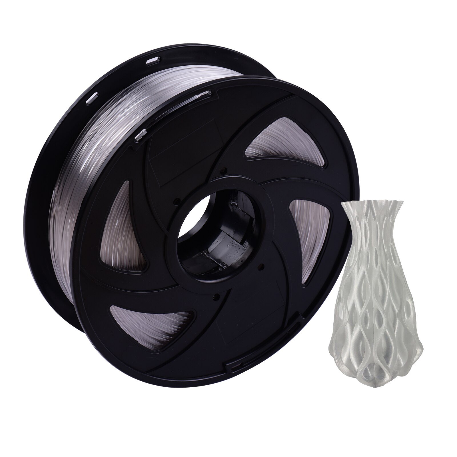 Aibecy-filamento PETG para impresora 3D, carrete sellado al vacío de 1,75mm, 1kg/2,2 libras, para la mayoría de las impresoras 3D FDM, 8 colores opcionales: Transparente