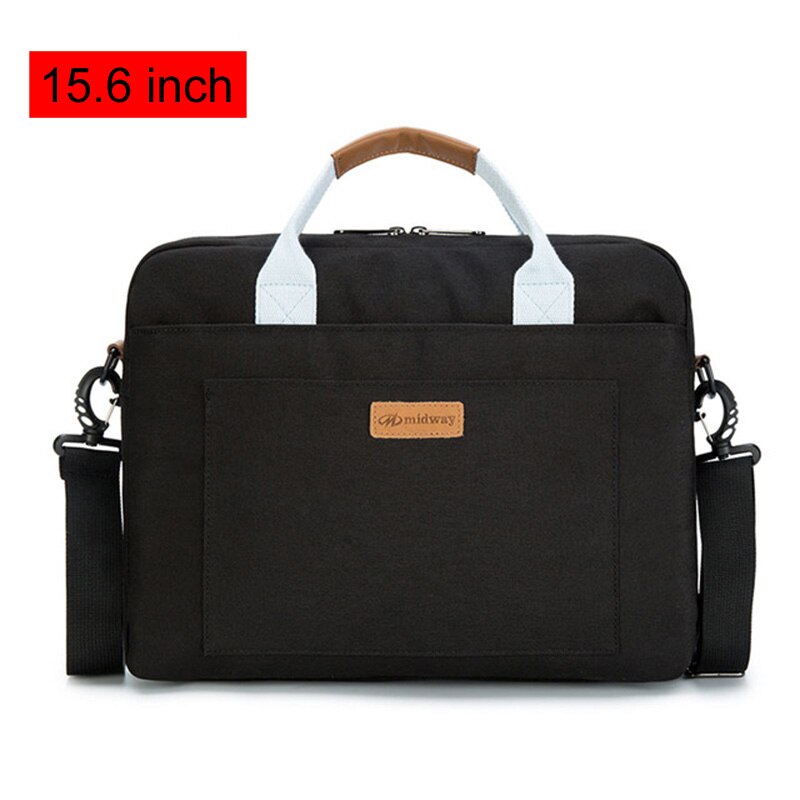 13 14 15.6 17.3 inch Laptop Bag Air Cushion Business Briefcase Office Computer Macbook Handbag Documents Crossbody Bags XA62C: Black 15.6in