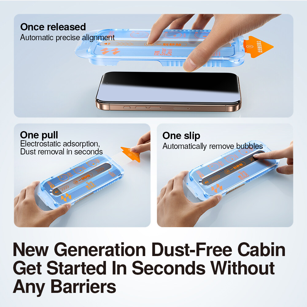 SmartDevil 2/3 PCS Privacy Screen Protector for iPhone 16 Pro Max 15 14 Anti-peeping Tempered Glass Film Auto-Dust Removal Tool
