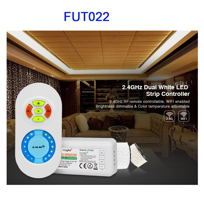 Miboxer 2.4g led strip dimmer touch dual hvid/rgb/rgbw led strip controller fut 020/ fut 021/ fut 022/ fut 025/ fut 027/ fut 028: Fut 022