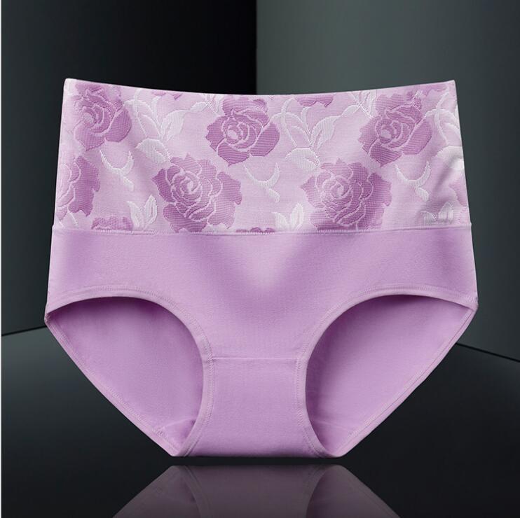taille haute coton pleine grande taille slips pour les femmes 7398 # taille L-3XL