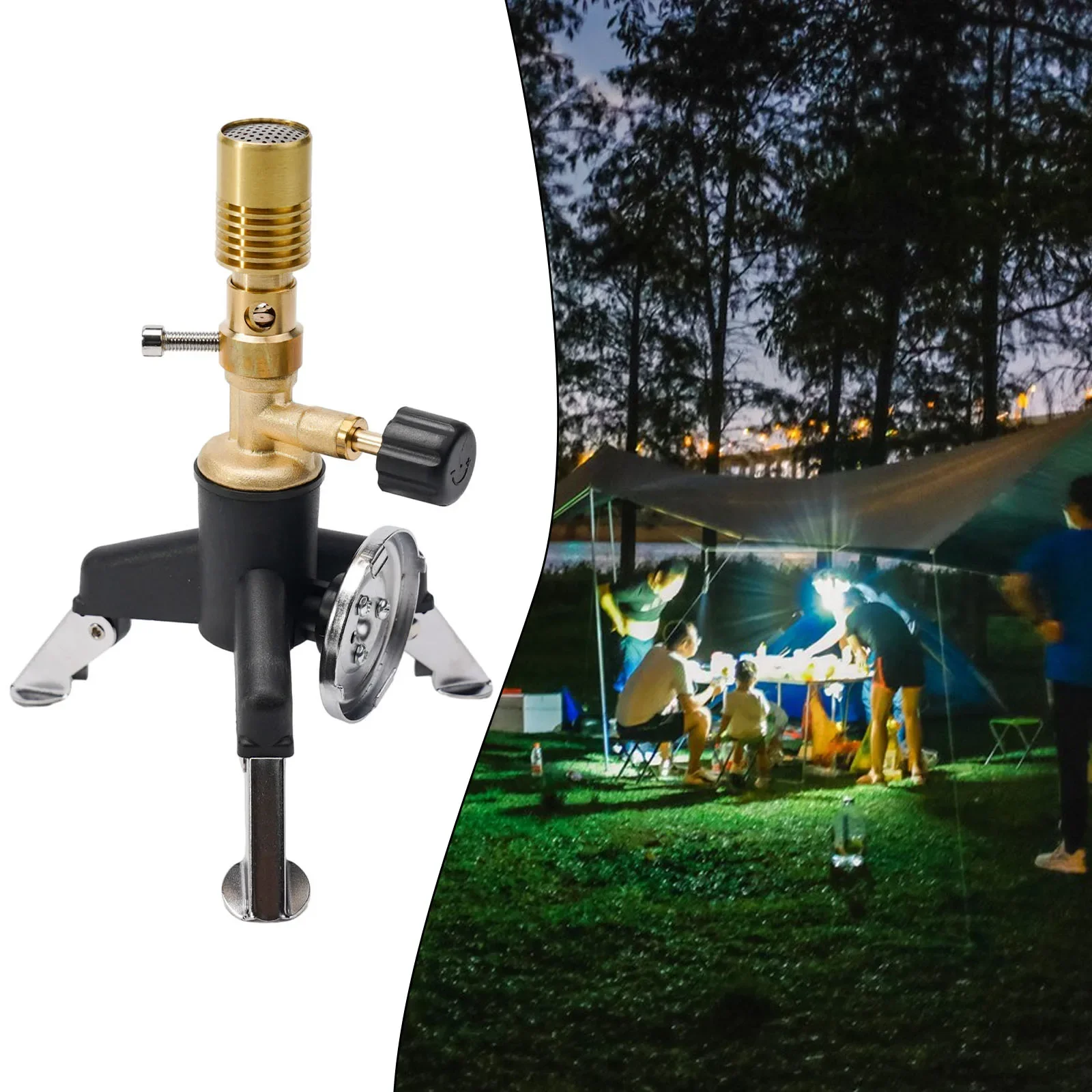 Quemador Bunsen portátil de laboratorio, antorcha de Gas de latón, herramientas múltiples para acampar, quemador Bunsen de laboratorio, 1 ud.
