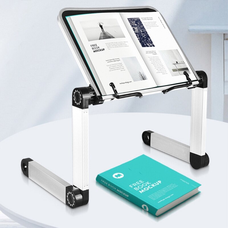 Soporte plegable para libros de lectura, estantería ajustable de 360 grados, organizador de escritorio para libros de cocina, PC, R9UA