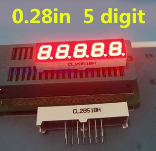 5 Bit 7 Segment RODE LED Display 0.28 inch Digitale Buis Plastic Metalen Gemeenschappelijke ANODE (Nixie buis)