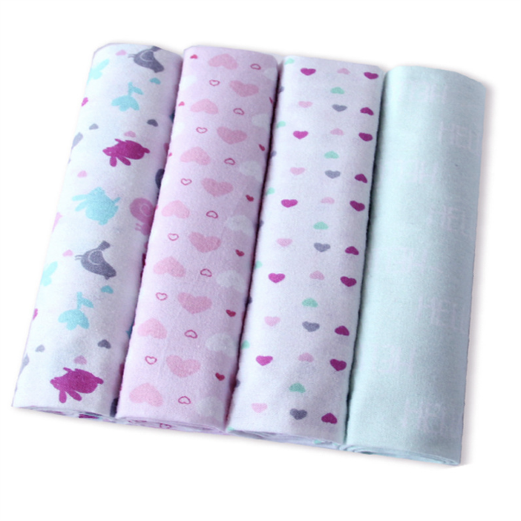 Kidstales 100% Katoen Flanel Baby Deken 4 Stks/pak Ontvangen Newborn Kleurrijke Cobertor Baby Laken 76x76cm: 14